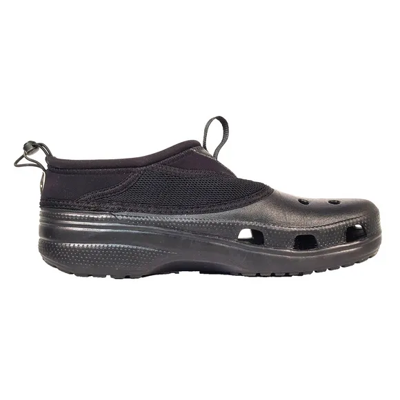 CROCS Men's Size 11 Black Mesh Upper Slip-On Hiking Water Shoes Sandals Clogs