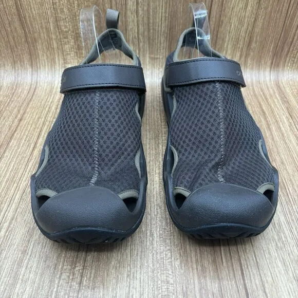Crocs Swiftwater Sandals Brown Hook and Loop Outdoor Water Mesh Men’s Size 12