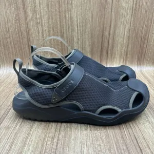 Crocs Swiftwater Sandals Brown Hook and Loop Outdoor Water Mesh Men’s Size 12