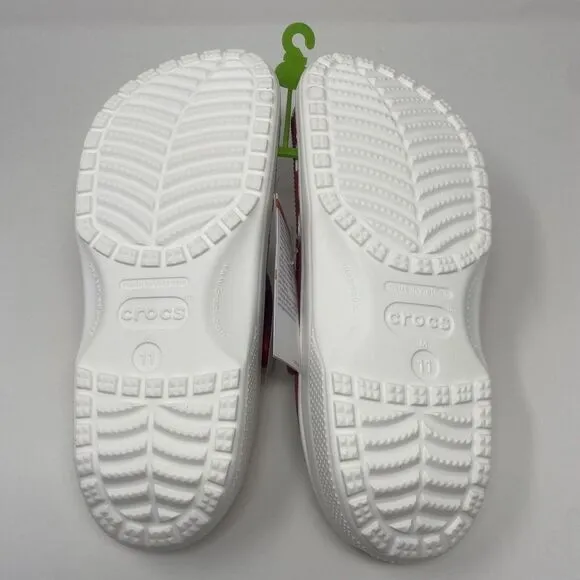 Crocs University of Alabama Crimson Tide Classic Clogs Red White Bama Mens Sz 11