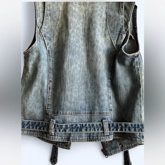 Current/Elliott “The Sleeveless Moto” Denim Vest 💧(Previously Loved 💕) Size 1