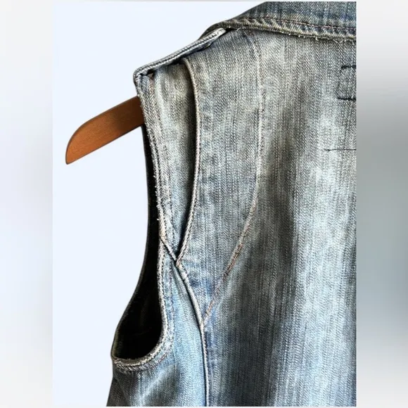 Current/Elliott “The Sleeveless Moto” Denim Vest 💧(Previously Loved 💕) Size 1