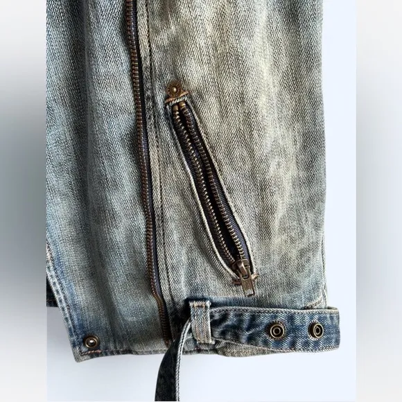 Current/Elliott “The Sleeveless Moto” Denim Vest 💧(Previously Loved 💕) Size 1