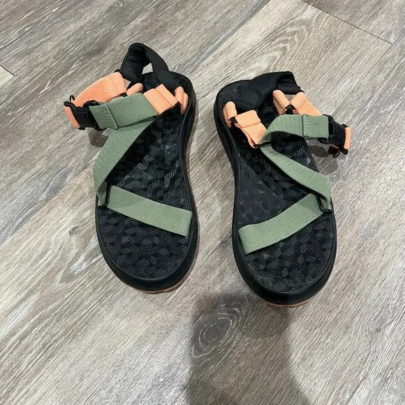 Danner Wallowa Hiking Sandals Peach Sage Green Black - Size 8