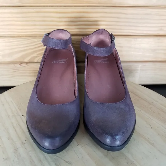 Dansko 40 EUR Shaylee Wedge Heel Ankle Strap Leather Comfort Shoes Waterproof