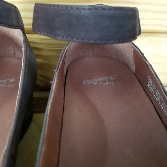 Dansko 40 EUR Shaylee Wedge Heel Ankle Strap Leather Comfort Shoes Waterproof
