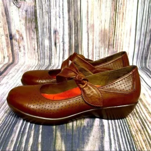 Dansko Cognac Leather Deidra Mary Jane Comfort Shoes