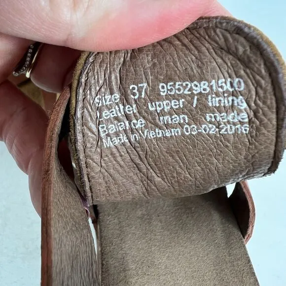 Dansko Dominique Strappy Sandals Women's 6.5 Brown Leather Block Heel 9552981500