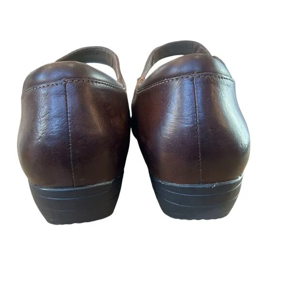 Dansko Fawna Mary Janes Comfort Shoes 7 US 37 EU Brown Minimalist Preppy Nurse