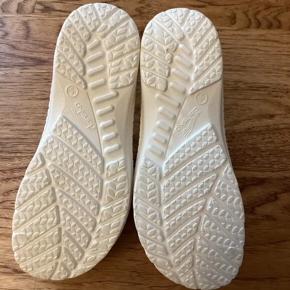 Dansko Kane Lightweight Molded EVA Backless Clog Shoes Pearl Iridescent White 36