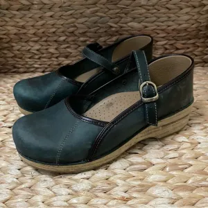 Dansko Marcelle Pro Maryjane Clogs Emerald‎ Green Leather