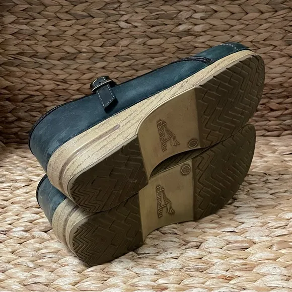 Dansko Marcelle Pro Maryjane Clogs Emerald‎ Green Leather