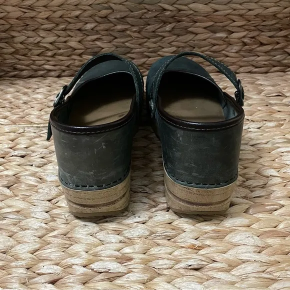 Dansko Marcelle Pro Maryjane Clogs Emerald‎ Green Leather