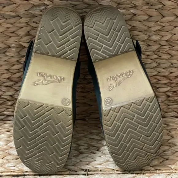 Dansko Marcelle Pro Maryjane Clogs Emerald‎ Green Leather