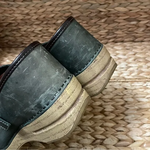 Dansko Marcelle Pro Maryjane Clogs Emerald‎ Green Leather