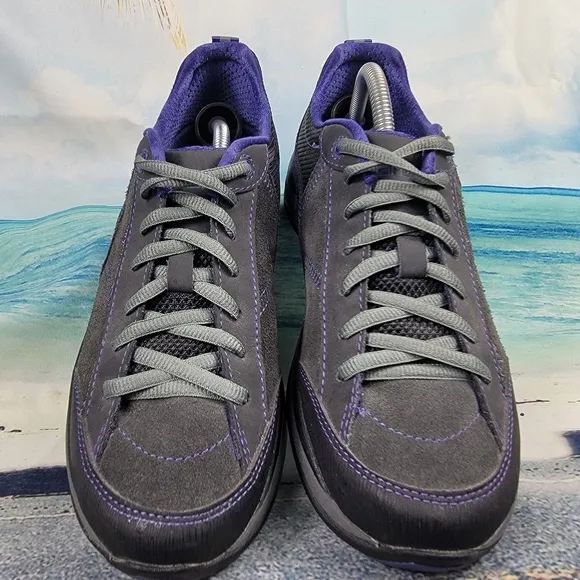 Dansko Paisley Suede Leather Slip Resist. Black Purple Womens 7.5-8 EU 38
