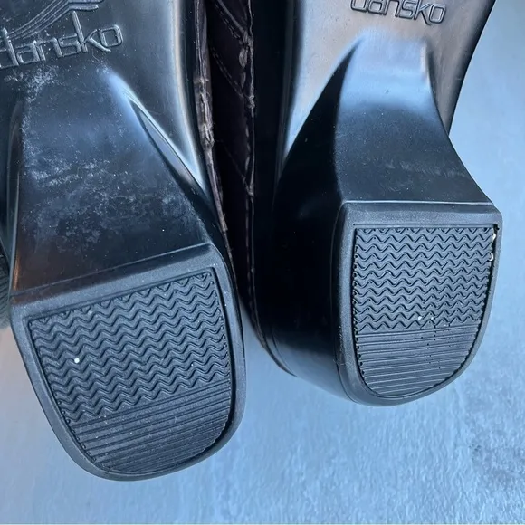 Dansko Professional Brown Leather Nursing Slip On Clogs Shoes EU 42 US 11