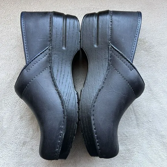 Dansko Professional Clog Shoes Navy Blue Leather Women EU 38 US 7.5 - 8 Comfort