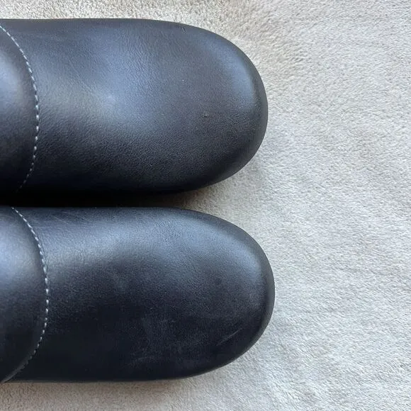 Dansko Professional Clog Shoes Navy Blue Leather Women EU 38 US 7.5 - 8 Comfort