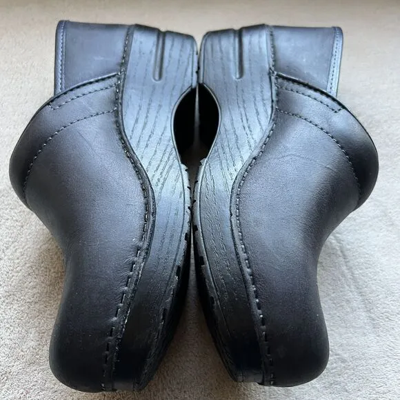 Dansko Professional Clog Shoes Navy Blue Leather Women EU 38 US 7.5 - 8 Comfort