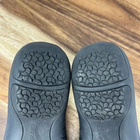 Dansko Women’s US Size 8.5-9/EU 39 Emma Black Leather and Nylon Comfort Shoes