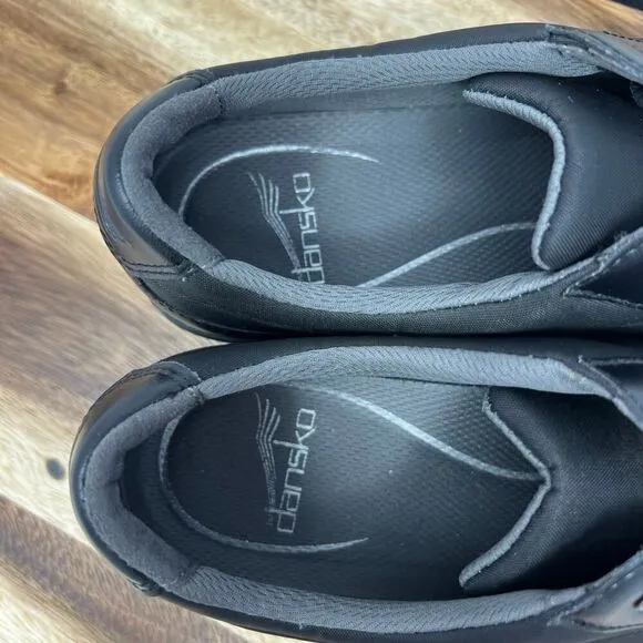 Dansko Women’s US Size 8.5-9/EU 39 Emma Black Leather and Nylon Comfort Shoes