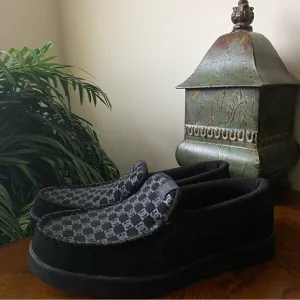 DC Men’s Black Leather VILLAIN TX Slip on SKATE Shoes