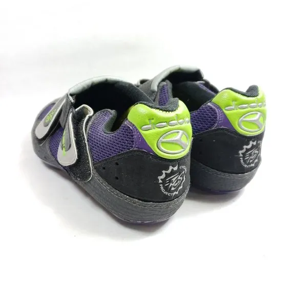 Diadora Cyclist Shoes Men's Size 6.5 Black Purple Mesh with Cleats