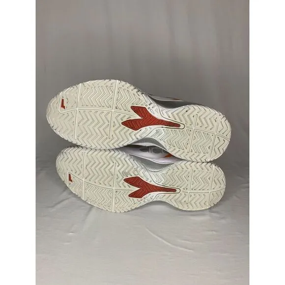 Diadora Women's White Orange Blushield Lace Up Sneaker Shoes Size‎ 8
