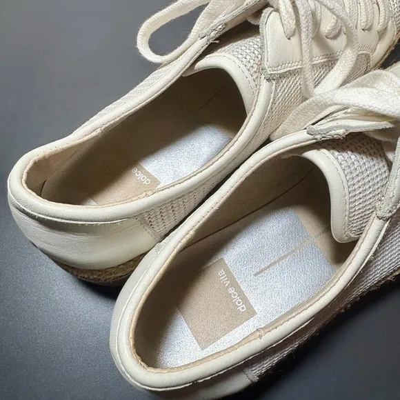 DOLCE VITA Telah White Mesh Platform Shoes