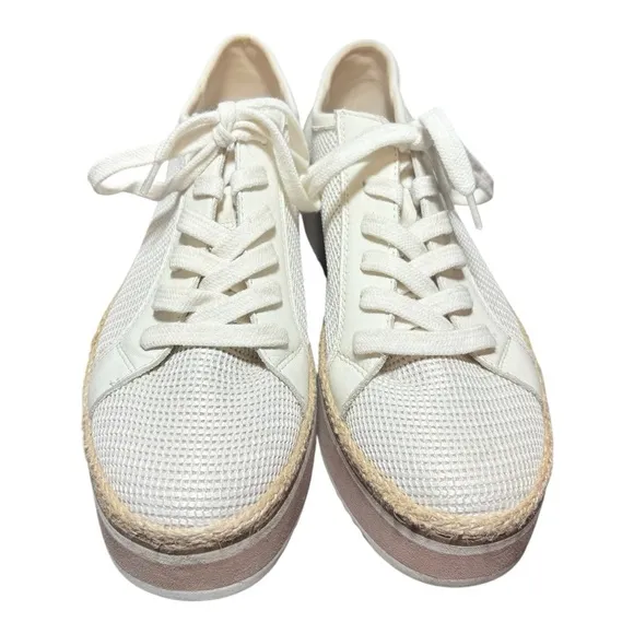 DOLCE VITA Telah White Mesh Platform Shoes