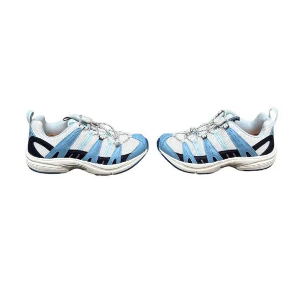 Dr Comfort Women’s 9 Refresh X Blue Leather &amp; Mesh Athletic Shoes, Medical Shoes