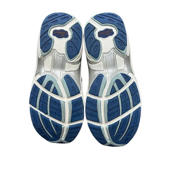 Dr Comfort Women’s 9 Refresh X Blue Leather &amp; Mesh Athletic Shoes, Medical Shoes