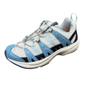 Dr Comfort Women’s 9 Refresh X Blue Leather &amp; Mesh Athletic Shoes, Medical Shoes