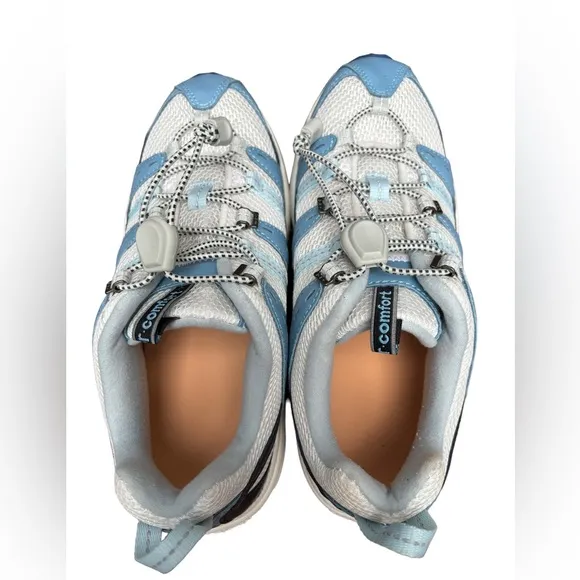 Dr Comfort Women’s 9 Refresh X Blue Leather &amp; Mesh Athletic Shoes, Medical Shoes
