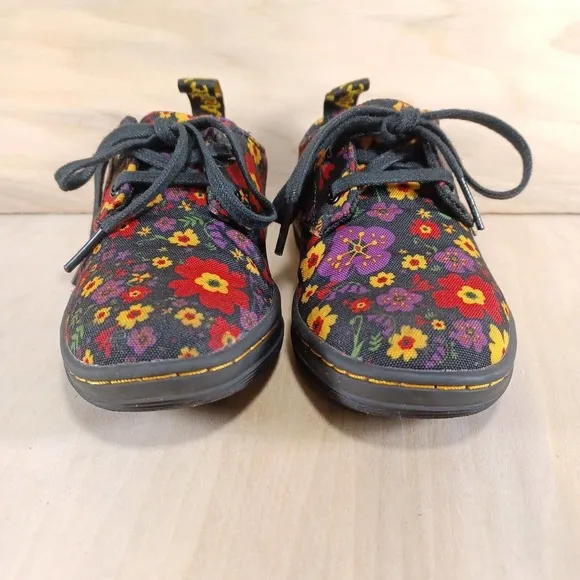 Dr. Doc Martens Air Wair Floral Pattern Flower Print Shoes (Kids Size 9)