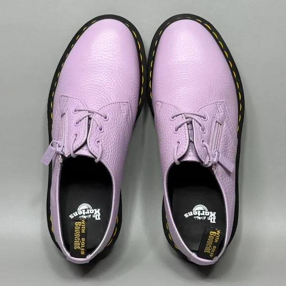 Dr Martens 1461 W/Zip Womens Size 6 Low Top Oxford Shoes Orchid Purple Leather