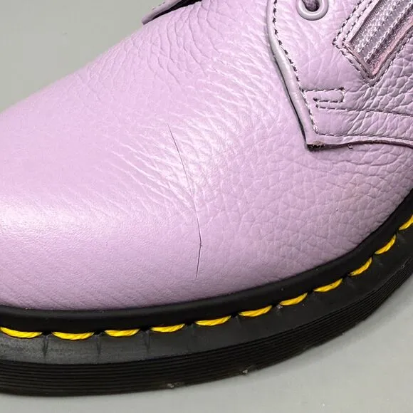 Dr Martens 1461 W/Zip Womens Size 6 Low Top Oxford Shoes Orchid Purple Leather