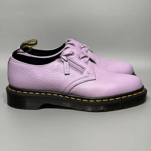 Dr Martens 1461 W/Zip Womens Size 6 Low Top Oxford Shoes Orchid Purple Leather