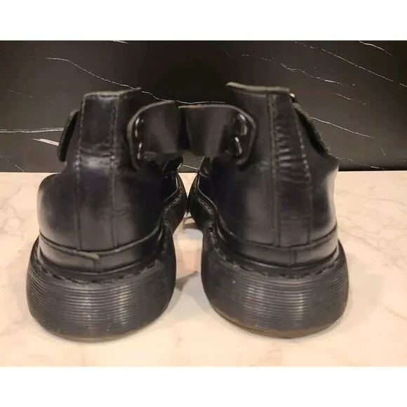 Dr Martens Clarissa Brando Black Vegan Leather Gladiator Sandals | 8 Gothic EUC