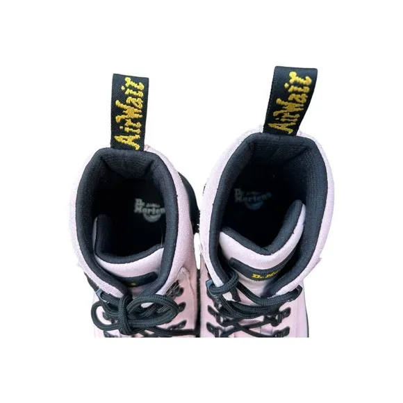 Dr Martens Combs W Chalk Pink Women‎ Size 8 Combat Boots 27342279 Hi Suede WP
