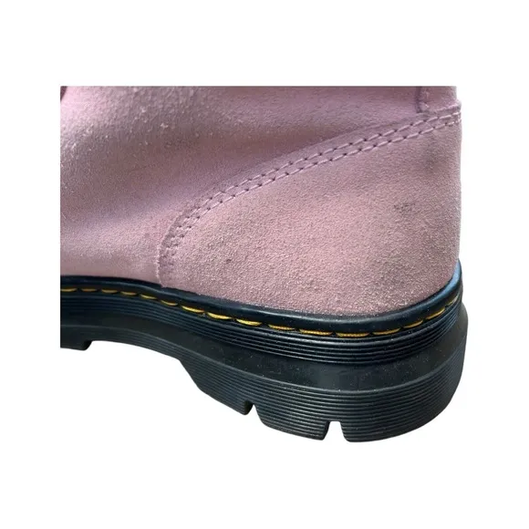 Dr Martens Combs W Chalk Pink Women‎ Size 8 Combat Boots 27342279 Hi Suede WP