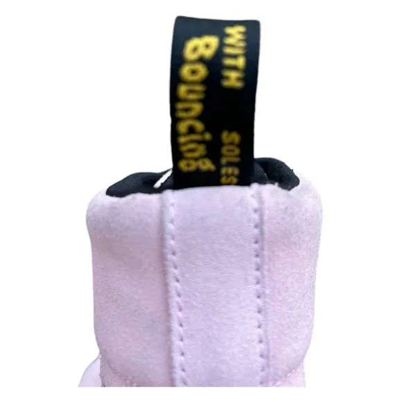 Dr Martens Combs W Chalk Pink Women‎ Size 8 Combat Boots 27342279 Hi Suede WP