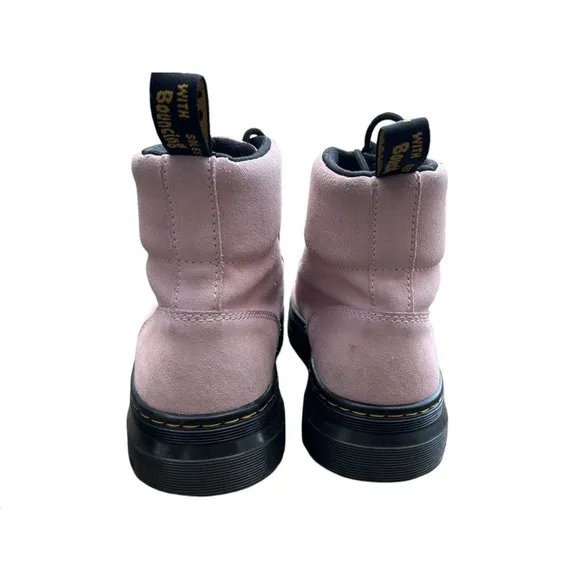 Dr Martens Combs W Chalk Pink Women‎ Size 8 Combat Boots 27342279 Hi Suede WP