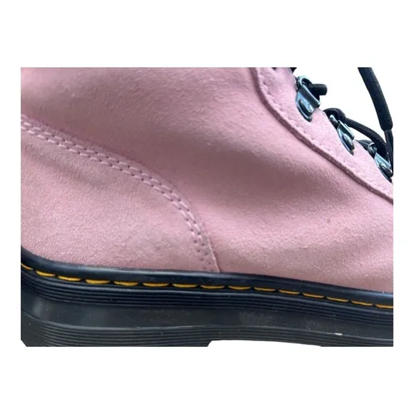 Dr Martens Combs W Chalk Pink Women‎ Size 8 Combat Boots 27342279 Hi Suede WP