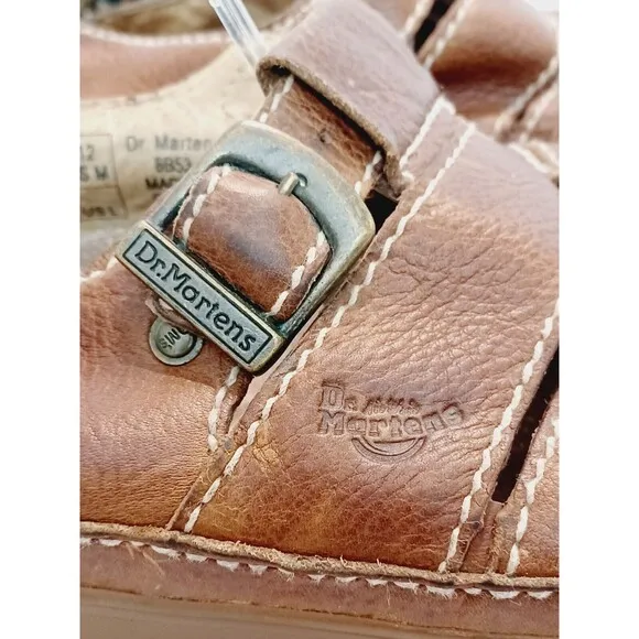 Dr Martens Mens Brown Leather Fishermen Sandals Size 12
