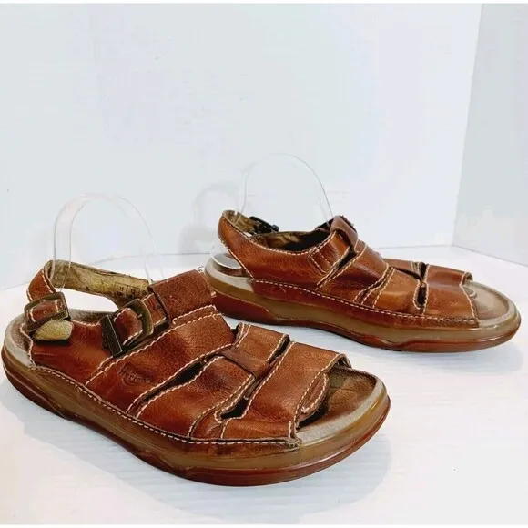 Dr Martens Mens Brown Leather Fishermen Sandals Size 12