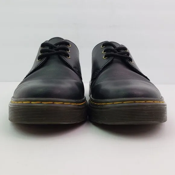 Dr Martens Zavala Lo Womens Size 8 Mens Sz 7 Black Leather Oxford Shoes