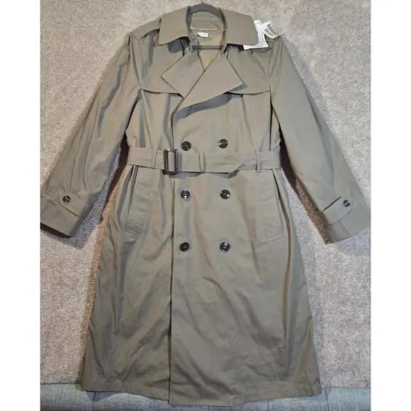 DSCP Valor Collection Liner All-Weather Military Trench Coat Olive USA Men's 38R