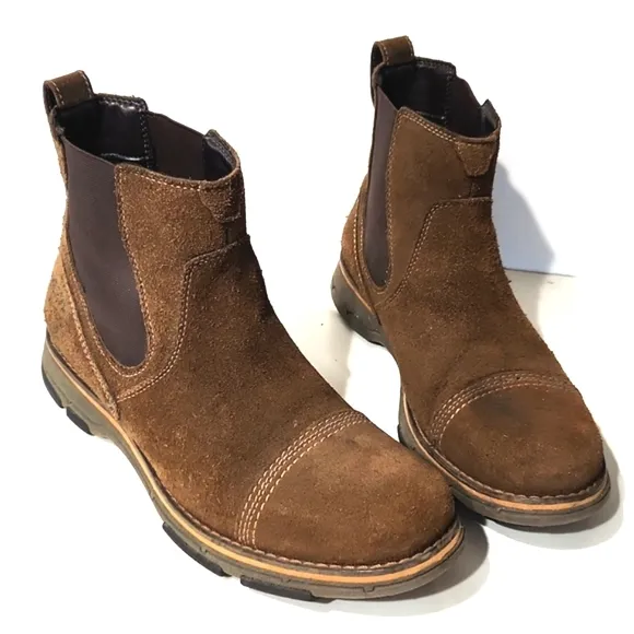 Dunham Chelsea Waterproof Suede Boots Brown Size 12 D EUC!!